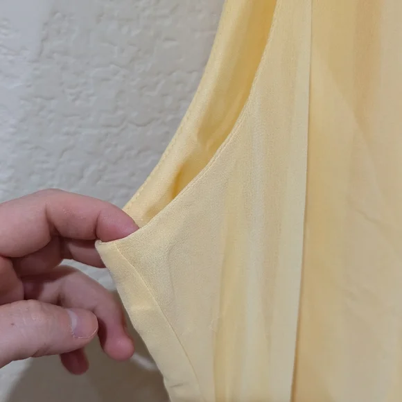 NWT WHBM Butter Yellow Halter Mini Dress - Picture 6 of 9